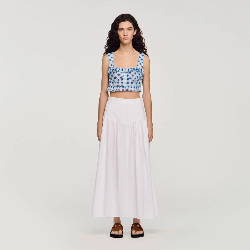 Gingham linen crop top Gingham linen crop top