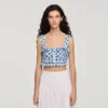 Gingham linen crop top Gingham linen crop top