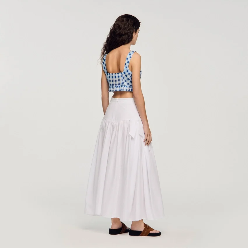 Gingham linen crop top Gingham linen crop top
