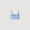 Gingham linen crop top Gingham linen crop top