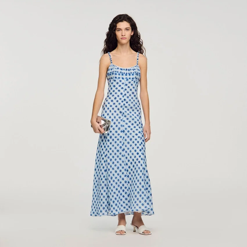 Gingham linen maxi dress Gingham linen maxi dress