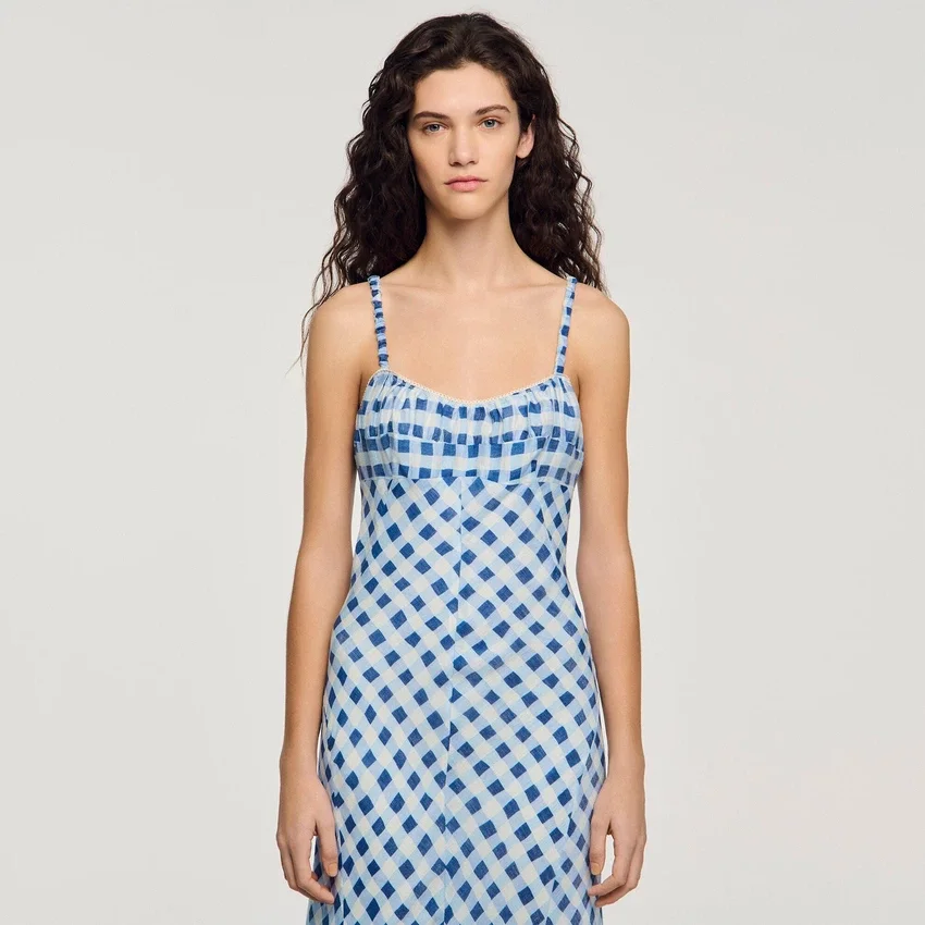 Gingham linen maxi dress Gingham linen maxi dress