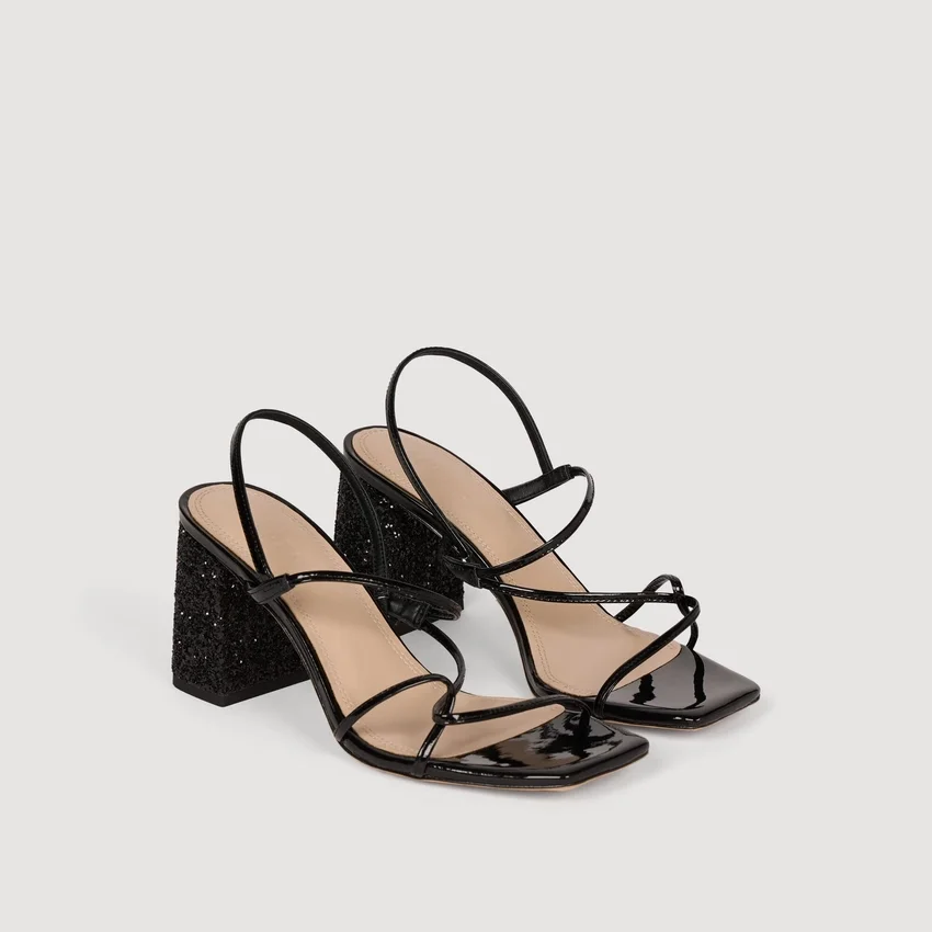 Glitter heel sandals Glitter heel sandals