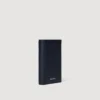 Grained leather foldable cardholder