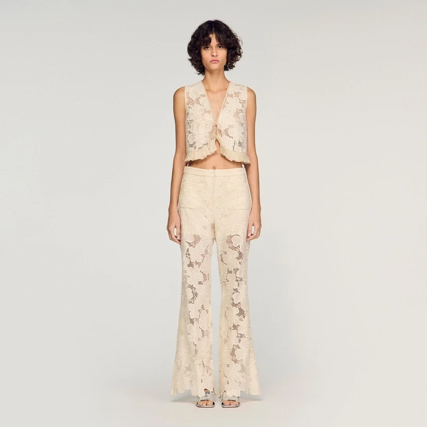 Guipure lace crop top Guipure lace crop top