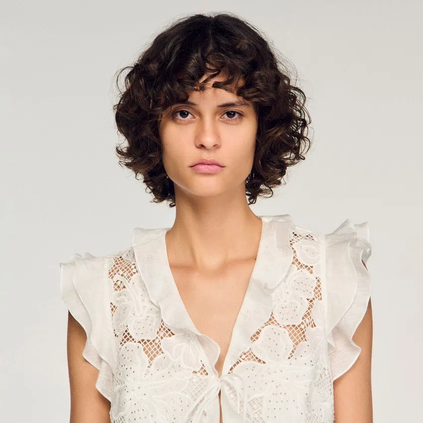Guipure lace crop top Guipure lace crop top