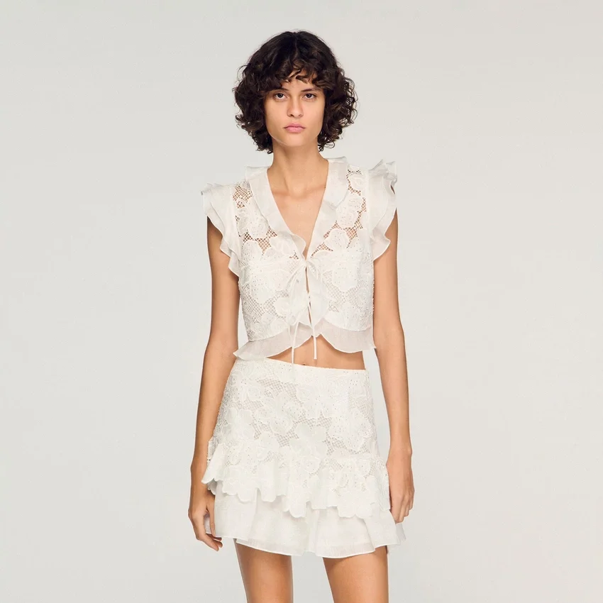 Guipure lace crop top Guipure lace crop top