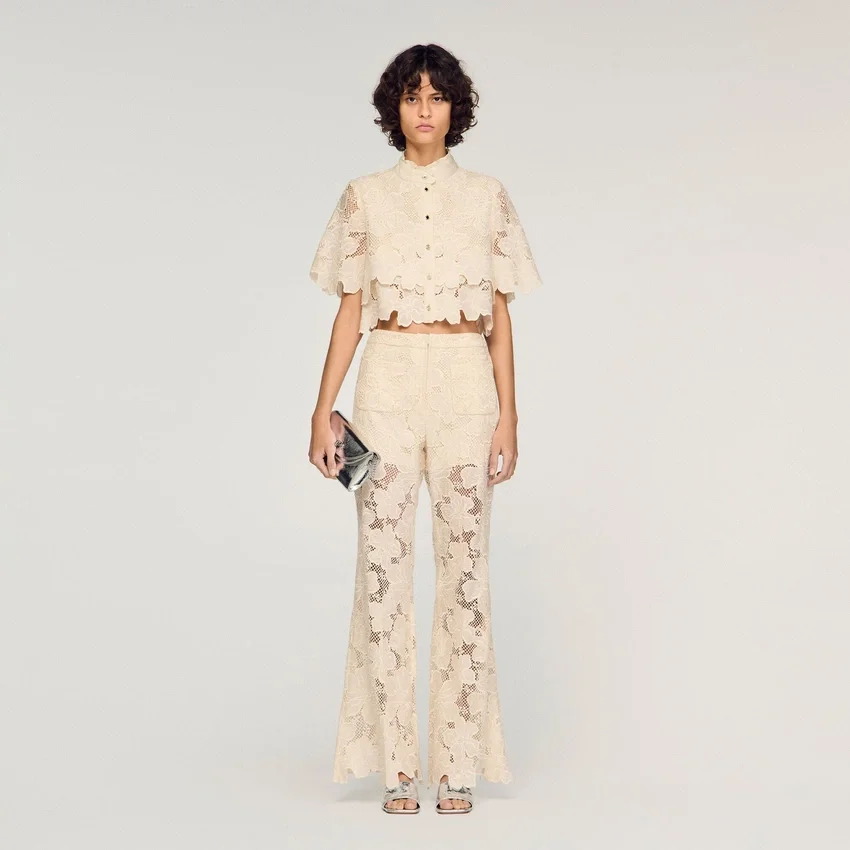 Guipure lace trousers Guipure lace trousers