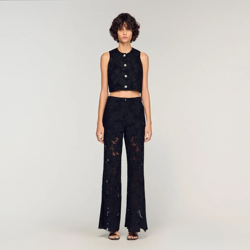 Guipure lace trousers Guipure lace trousers
