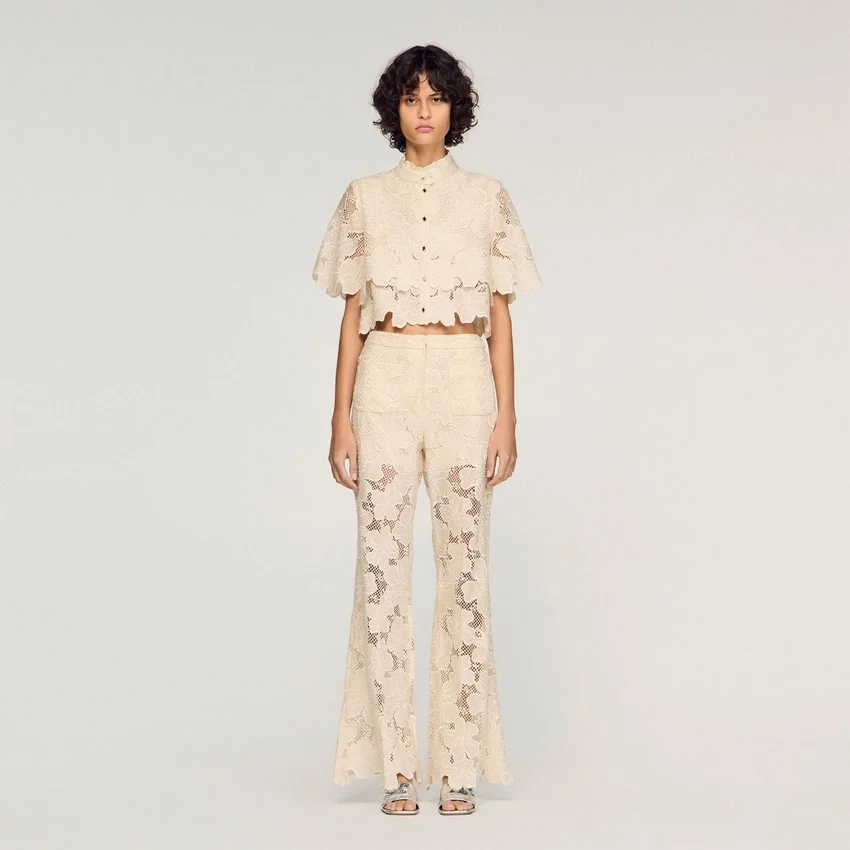 Guipure lace trousers Guipure lace trousers