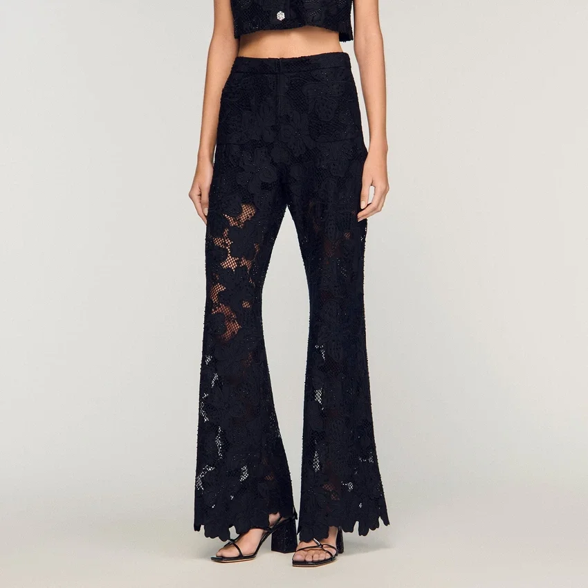 Guipure lace trousers Guipure lace trousers