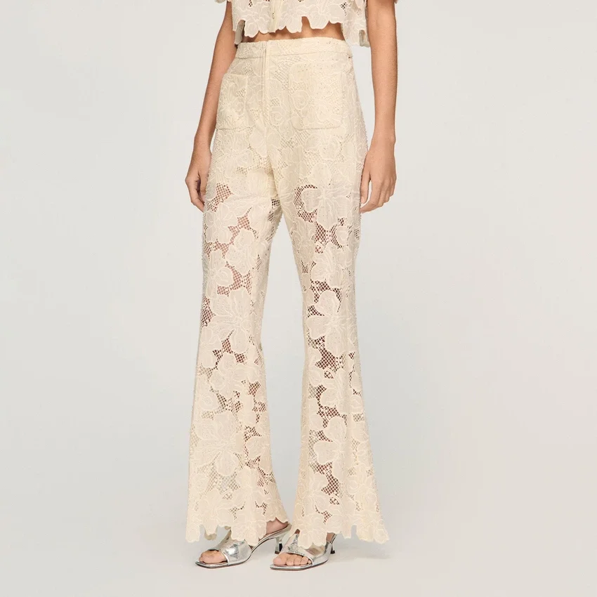 Guipure lace trousers Guipure lace trousers