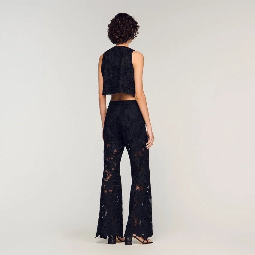 Guipure lace trousers Guipure lace trousers