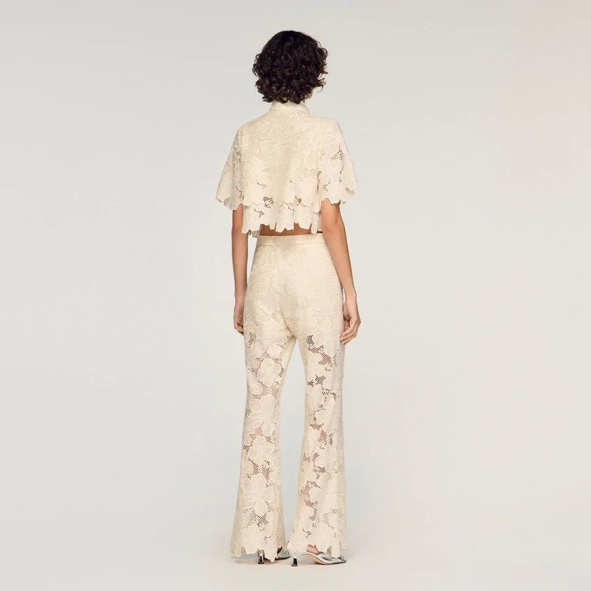 Guipure lace trousers Guipure lace trousers