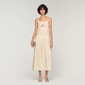 Guipure midi dress
