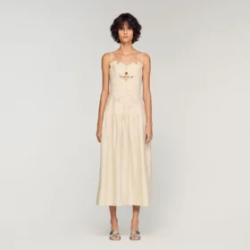 Guipure midi dress