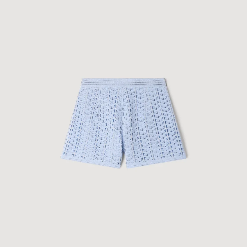 High-waisted beaded crochet shorts High-waisted beaded crochet shorts