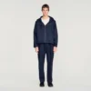 Hooded zip-up cotton jacket