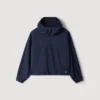 Hooded zip-up cotton jacket