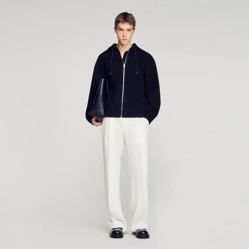 Hooded zip-up wool jacket Hooded zip-up wool jacket