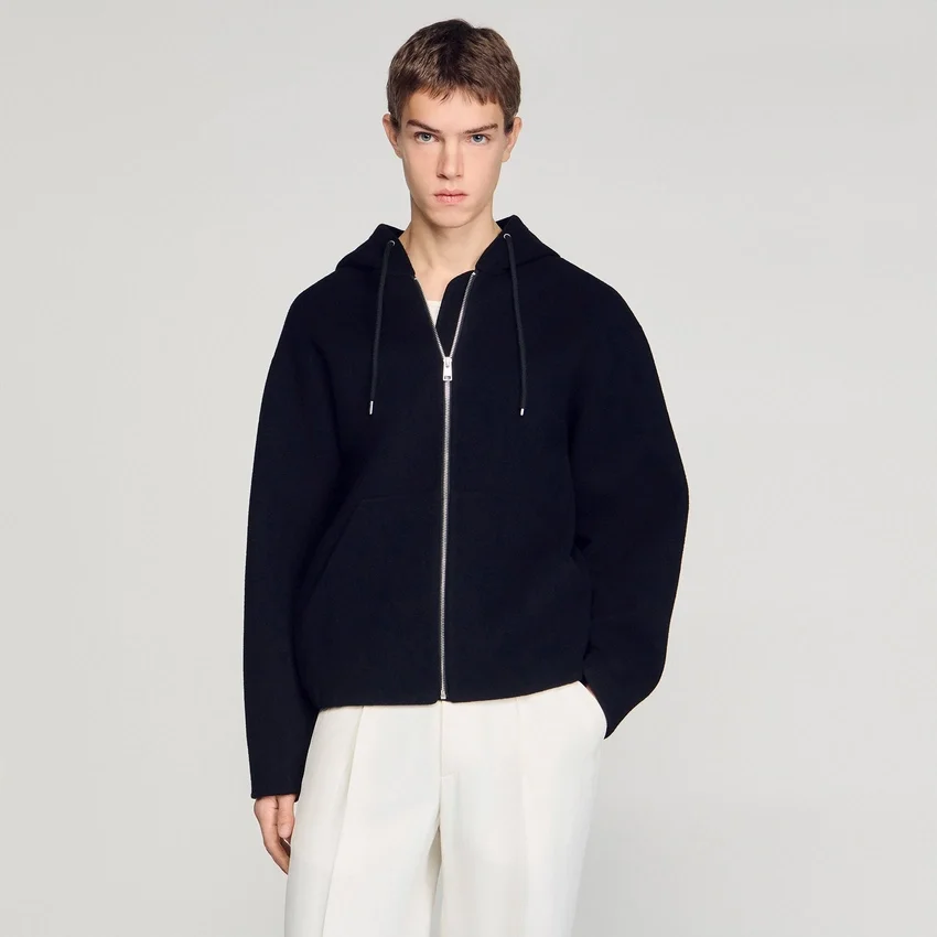 Hooded zip-up wool jacket Hooded zip-up wool jacket