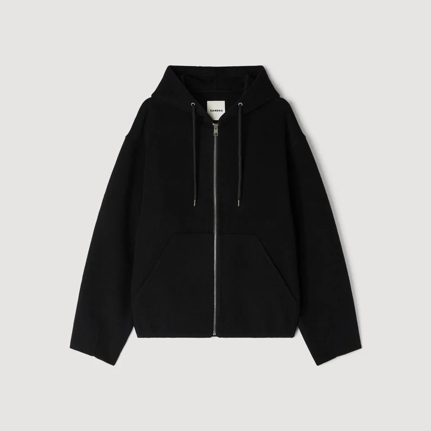 Hooded zip-up wool jacket Hooded zip-up wool jacket