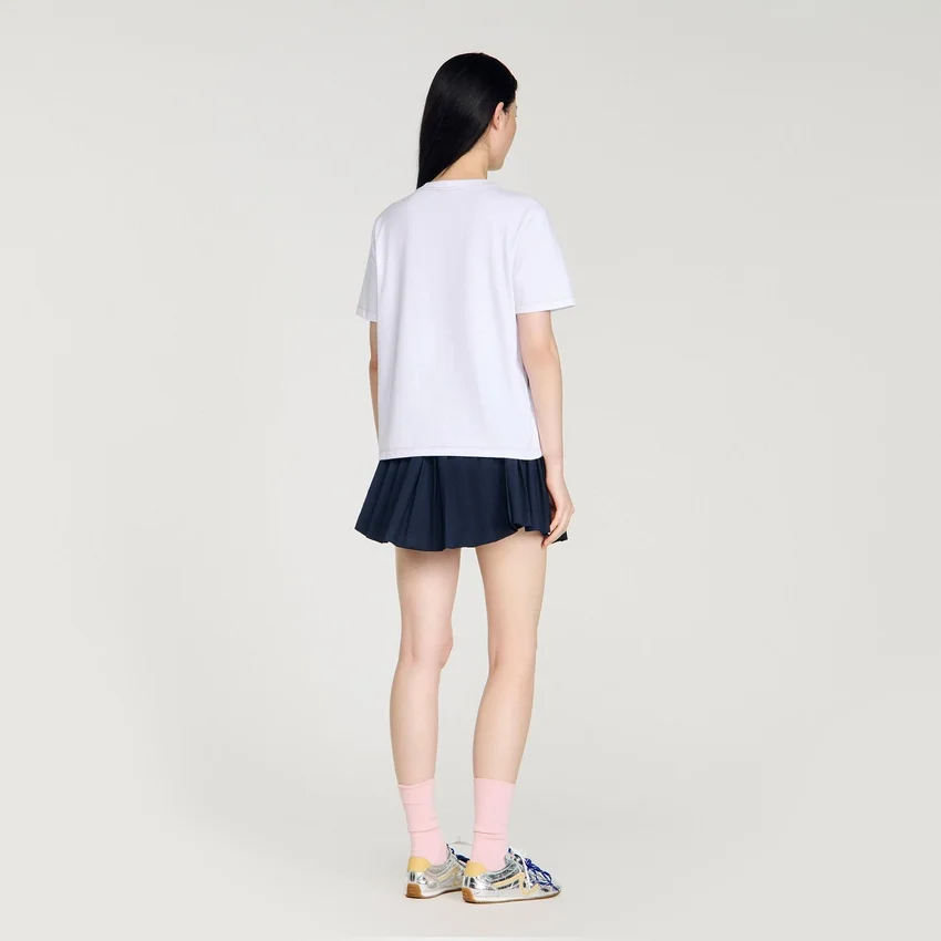 Horse embroidery cotton T-shirt Horse embroidery cotton T-shirt