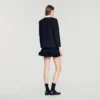 Jacket with removable contrast collar Jacket with removable contrast collar