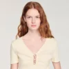 Jewelled cropped cotton T-shirt Jewelled cropped cotton T-shirt