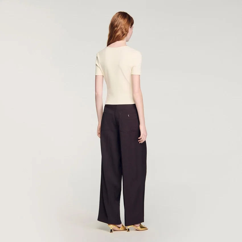 Jewelled cropped cotton T-shirt Jewelled cropped cotton T-shirt