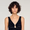 Jewelry detail knit bodysuit Jewelry detail knit bodysuit