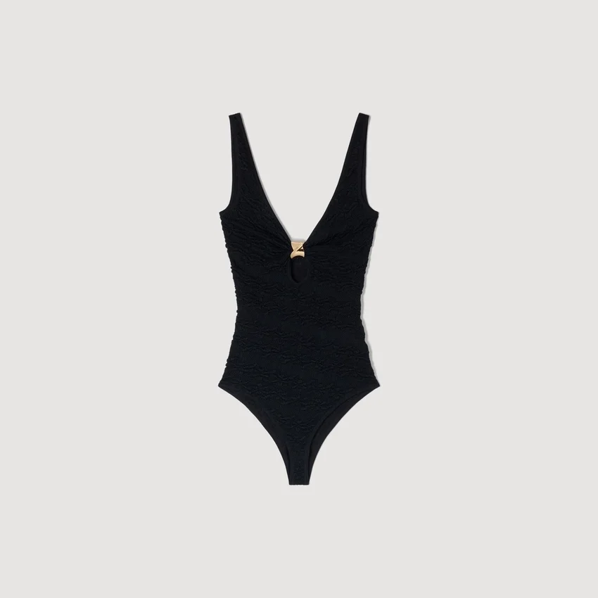 Jewelry detail knit bodysuit Jewelry detail knit bodysuit