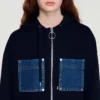 Knit and denim sweatshirt Knit and denim sweatshirt