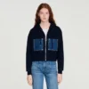 Knit and denim sweatshirt Knit and denim sweatshirt