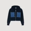 Knit and denim sweatshirt Knit and denim sweatshirt