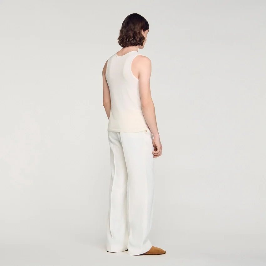 Knit crew neck vest top Knit crew neck vest top