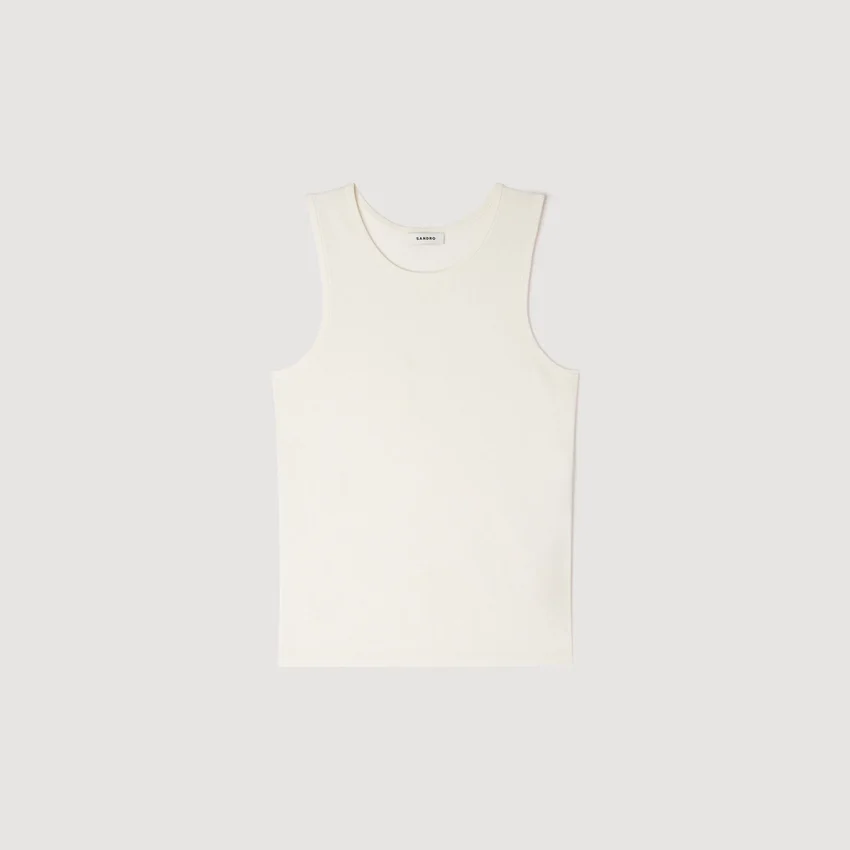 Knit crew neck vest top Knit crew neck vest top