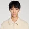 Knit-effect regular-collar jacket Knit-effect regular-collar jacket