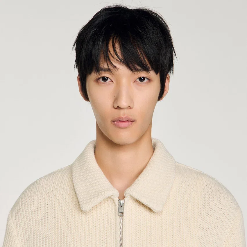 Knit-effect regular-collar jacket Knit-effect regular-collar jacket
