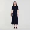 Knit maxi dress with ruffles Knit maxi dress with ruffles