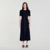 Knit maxi dress with ruffles Knit maxi dress with ruffles