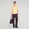 Knitted polo shirt with zip collar Knitted polo shirt with zip collar