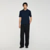 Knitted polo shirt with zip collar Knitted polo shirt with zip collar