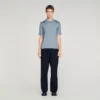 Knitted polo shirt with zip collar Knitted polo shirt with zip collar