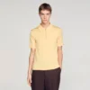 Knitted polo shirt with zip collar Knitted polo shirt with zip collar