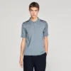 Knitted polo shirt with zip collar Knitted polo shirt with zip collar