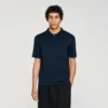 Knitted polo shirt with zip collar Knitted polo shirt with zip collar
