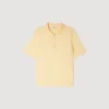 Knitted polo shirt with zip collar Knitted polo shirt with zip collar