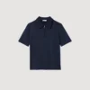 Knitted polo shirt with zip collar Knitted polo shirt with zip collar