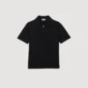Knitted polo shirt with zip collar Knitted polo shirt with zip collar